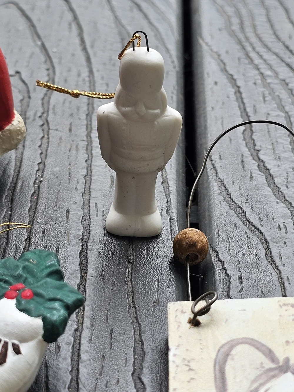 Vintage Christmas Ornament Lot / Bundle – Mixed Media & Themes (9 Pieces)